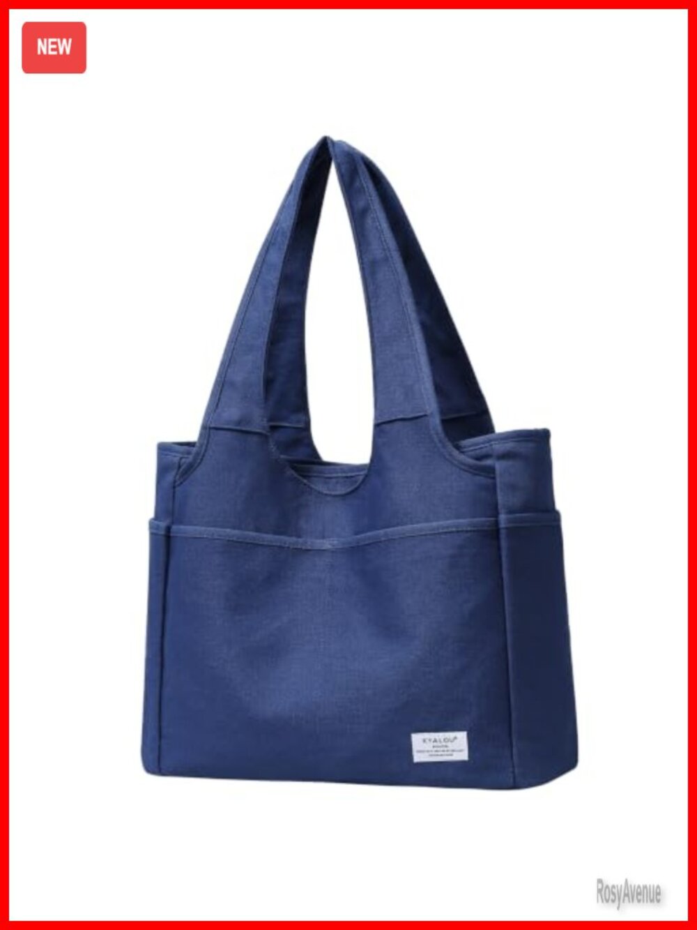 Large Canvas Tote Bag Utility Shoulder Bag 13 Pockets Work School Travel